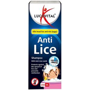 Lucovitaal Anti-Luis Shampoo + Luizenkam - Kam - Voor Kinderen en Volwassenen – Doodt hoofdluis en neten – Inclusief speciale luis-kam – Beschermt tegen herbesmetting