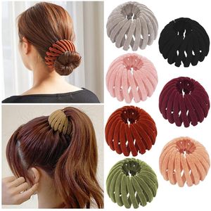 7 stuks haaraccessoires - vogelnest clips voor dames - haarspelden in de vorm van een vogelnest - uitbreidbare haarklemmen - Haarkoord - veelkleurig