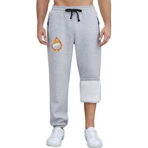 Heren Fleece Gevoerde Joggingbroeken met Ritszakken voor Winter