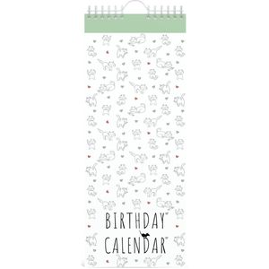 Lannoo Graphics - Birthday Calender - Verjaardagskalender - CATS - All-over - 4Talig - 130 x 325 mm