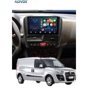 ADIVOX 9 inch geschikt voor Fiat Doblo/Opel Combo 2010-2015 Android 14 4GB/64GB 8CORE CarPlay/Auto/Wifi/GPS/RDS/DSP/5G/QLED/DAB+