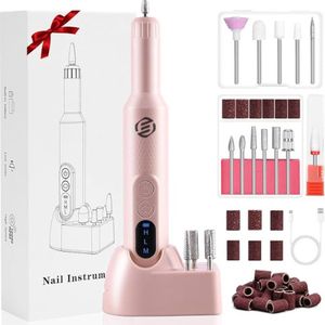Equivera Elektrische Nagelvijl - Nagelfrees - Electric Nail File - Manicureset - Manicure. Pedicure - Nagelvijl - Nagelboor - Kerstcadeau - Sinterklaas - Sinterklaas Cadeau - Cadeau Voor Vrouw - Cadeau Voor Man - Cadeau