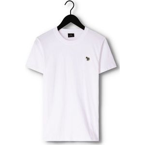 Ps Paul Smith Mens Slim Fit Ss Tshirt Zebra Polo's & T-shirts Heren - Polo shirt - Wit - Maat L