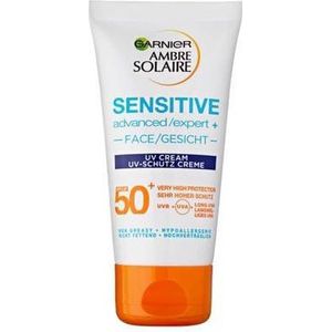 Garnier - Ambre Solaire Sensitive Expert+ - Zonnebrandcrème - 50 ml - SPF 50+, Waterbestendig