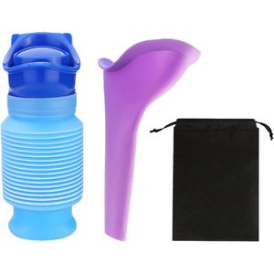 Urinaal Mannen - Plasfles Vrouw - Met Deksel