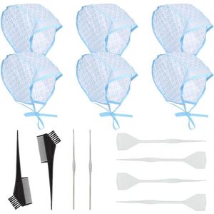 Allecto Plus - Haarmarkeringsset voor Haarverven & Styling - 14 stuks inclusief Glazuur Cap, Haaknaalden en Kwasten
