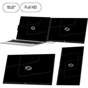 Screenmate® Infinity Lite 15,6” - Portable Monitor - Inclusief Beschermhoes - Draagbaar Beeldscherm - Draagbare Monitor - Full HD - IPS - Zwart