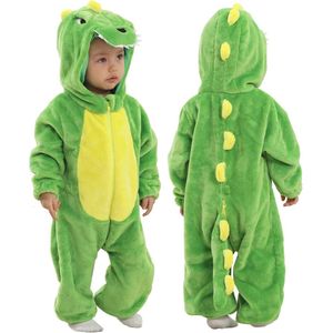 Unisex Kostuum Outfit voor Kinderen - Flanel Dieren Rompertje met Capuchon (3-4 jaar)