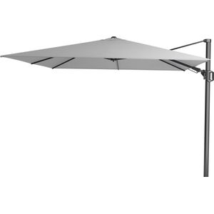 Platinum Challenger T2 Parasol 300x300cm Licht Grijs - Licht Grijze Zweefparasol Vierkant