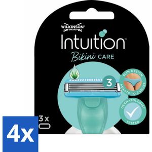 Wilkinson Intuition - Navulmesjes - Bikini Care Duo - Praktisch - 3 mesjes - Voordeelverpakking - 4 stuks