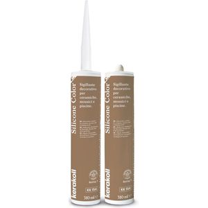 Kerakoll - Silicone Color - KK154 - Siliconenkit - Kleur 154 Bruin - Verkrijgbaar in 50 Kleuren - Greenbuild rating 3