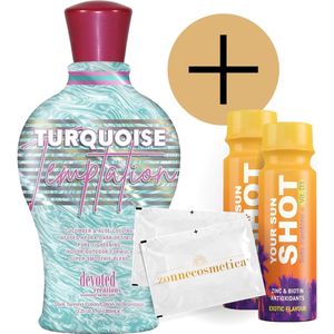 Devoted Creations - Turquoise Temptation + 2 Your Sun Shots + 2 Verfrissingsdoekjes
