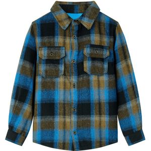 vidaXL - Kinderoverhemd - met - omgeslagen - kraag - 116