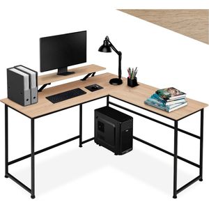Bureau Melrose - Industrieel - Licht Hout - Eiken Sonoma - 140x130x76,5cm