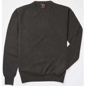 Osborne Knitwear Trui met ronde hals - Sweater heren in Lamswol - Pullover Heren - Seaweed - XL