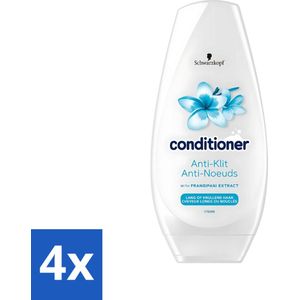 Schwarzkopf - Conditioner - Anti-Klit - Lang of Krullend haar - 250ml - Voordeelverpakking - 4 stuks