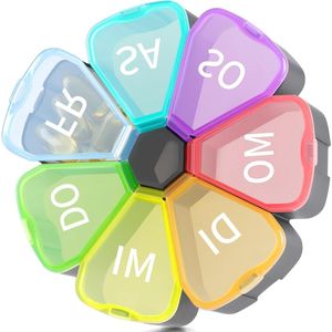 Allecto plus - 7 dagen tablettenbox met grote vakken voor onderweg