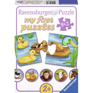 Lieve Diertjes Puzzel (9x2 stukjes, Dieren Thema)