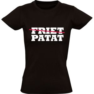 Friet of Patat Dames T-shirt | Snackbar | Friettent | Patatzaak | cadeau | kado  | shirt
