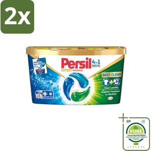 Persil - Wasmiddel - Wasmiddelcapsules Universal - Voor Witte Was - 15 wasbeurten - Voordeelverpakking - 2 stuks - Wasmiddelen - Wascapsules