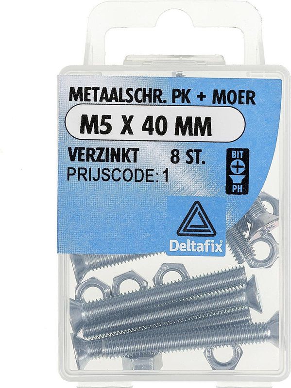 Deltafix - Moeren - M5x20mm - 12 Stuks