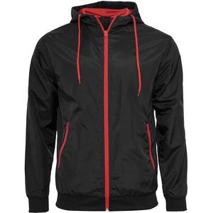Build your Brand Windrunner Jacket BY016 - black/red - L
