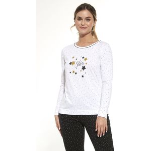 Cornette Katoenen Pyjama Dames Volwassenen Winter Matching Gezin Pyama Lange Mouw Lange Broek Star 722/302 XL