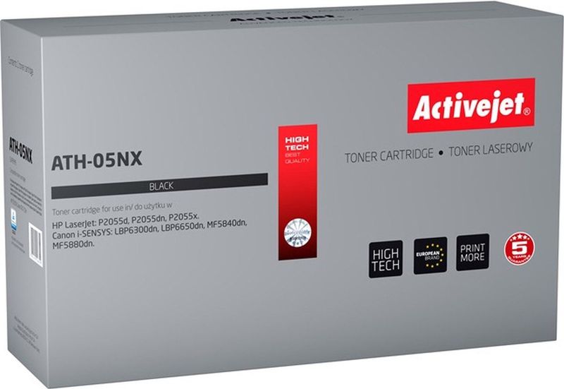 ActiveJet ATH-06N Toner voor HP-printer; HP 06A C3906A, Canon EP-A-vervanging; Opperste; 2800 pagina's; zwart.