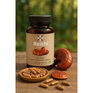 Nutrikraft - Reishi Capsules Bio 450mg 60 Caps 1 - Pot 60 Capsules - Nutrikraft