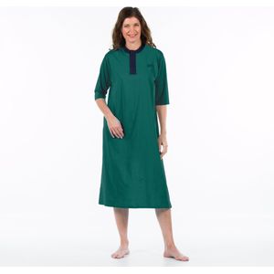 Nachthemd achter open - Ziekenhuiskleding patiënt - Zorg nachthemd- Donkergroen - XXL