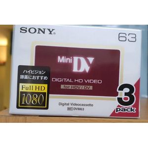 SONY  HDV  MINI  DV  CASSETTE  3DVM63HD  PAK VAN  3ST