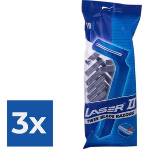 Laser 2 Scheermesjes - wegwerp - actie - Voordeelverpakking 3 stuks