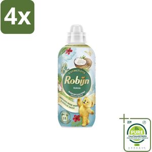 Robijn – Wasverzachter – Kokos Sensation – 765 ml - Voordeelverpakking - 4 stuks - Wasverzachter kokos - Wasverzachter tropisch
