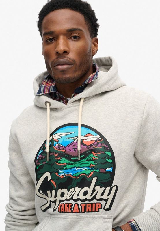 Superdry - Travel Postcard - Hoodie - Heren