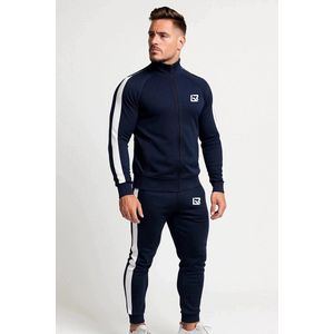 Gym Revolution - Trainingspak Heren - Joggingpak Heren - Sportkleding Heren - Hoodie & Sweatpant - Cadeau voor Man - Navy Blue - Maat S