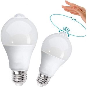 4W LED Lamp met Bewegingssensor - Motion sensor - E27 - Vergelijkbaar met gloeilamp 40W - 1 Stuk - Wit licht