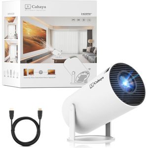Cahaya 2025 vernieuwd model + Gratis HDMI kabel- Pro versie - Mini Beamer - mini projector - draagbare beamer - projector / beamer - Geïntegreerd Android 12.0 systeem - Screen mirroring smartphone - Home cinema