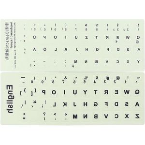 Toetsenbordstickers set van 2 stuks - Engelse en Duitse letters voor standaard laptoptoetsenborden