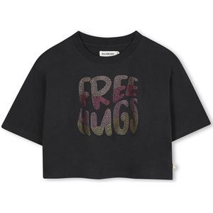 Billieblush - U21227 - T-shirt - Zwart - Korte Mouwen - Meisjes