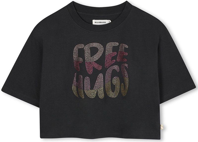Billieblush - U21227 - T-shirt - Zwart - Korte Mouwen - Meisjes