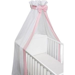 Baby Sluier Strik Roze - Baby Hemeltjes - Baby Klamboe voor Wieg en Ledikant