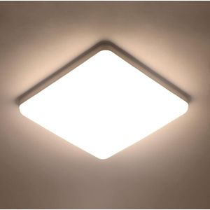 36W vierkante LED plafondlamp, moderne LED plafondlamp 4000K 3300LM IP44 waterdicht LED Office plafondlamp voor badkamer slaapkamer keuken woonkamer balkon gang