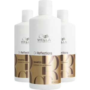 Wella Oil Reflections Luminous Reveal Shampoo 500ml - 3 Stuks - Voordeelverpakking