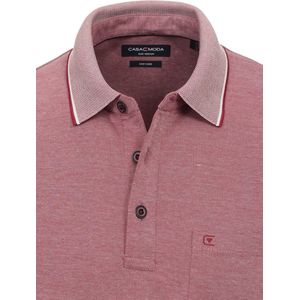 Poloshirt Met Borstzakje 3 Knoops Rood Casa Moda - L