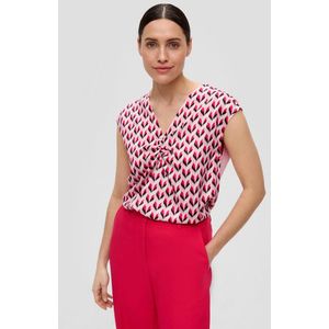 s.Oliver - T-Shirt - Viscose - Korte Mouwen - V-hals