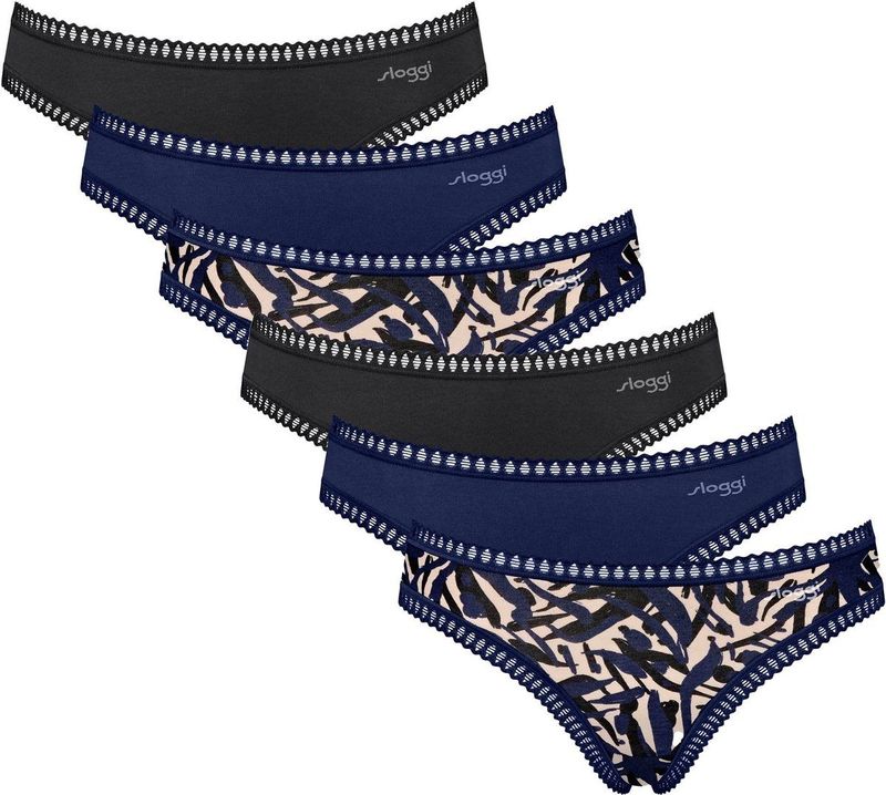 Sloggi - Slip GO Crush Mini C6P - Set van 6 - GOTS-gecertificeerd Biologisch Katoen