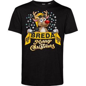 T-shirt kind Breda | Foute Kersttrui Dames Heren | Kerstcadeau | NAC supporter | Zwart | maat 164
