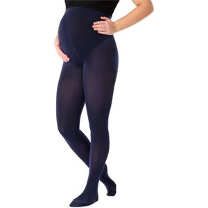 Be Mammy Dames Panty - Zwangerschapspanty - 100 DEN - Medium gloss - Polyamide - BE-GI-1120 - Donkerblauw - L