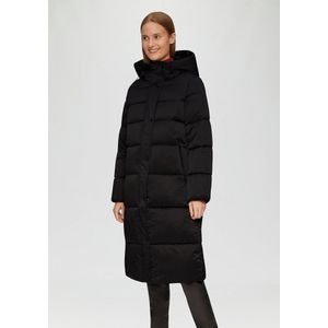 Puffercoat - Satijnlook - Winterjas - Met Capuchon - Zwart