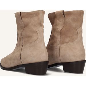 Notre-V - 39445 - Enkellaarsjes - Beige - Suède